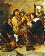 Adriaen Brouwer The Smokers oil